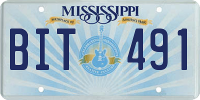 MS license plate BIT491