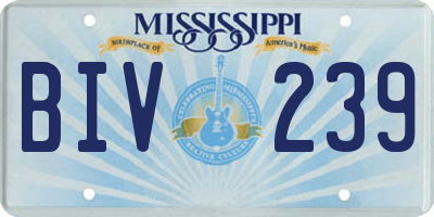 MS license plate BIV239