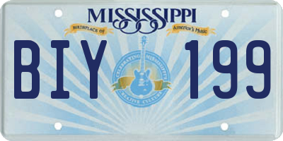 MS license plate BIY199