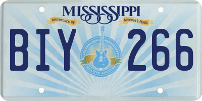MS license plate BIY266