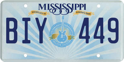 MS license plate BIY449