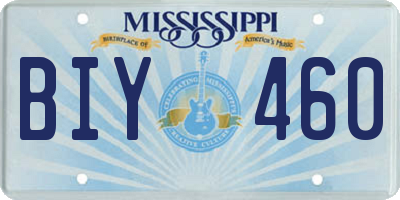 MS license plate BIY460