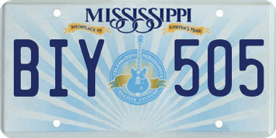 MS license plate BIY505