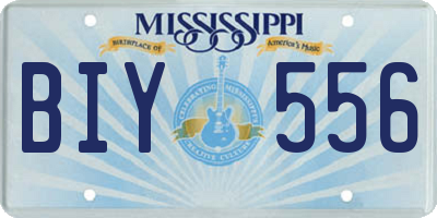 MS license plate BIY556