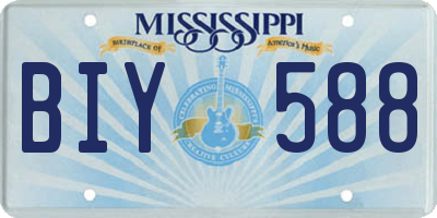 MS license plate BIY588