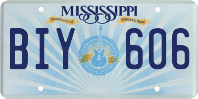 MS license plate BIY606