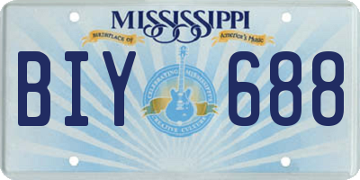 MS license plate BIY688