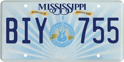 MS license plate BIY755