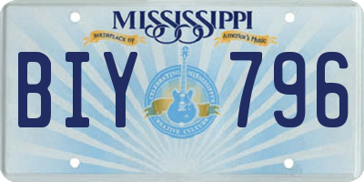 MS license plate BIY796