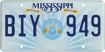 MS license plate BIY949