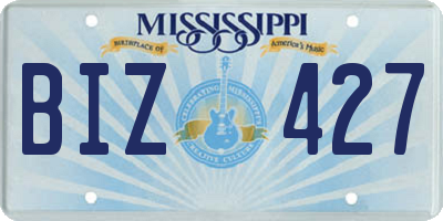 MS license plate BIZ427