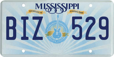 MS license plate BIZ529