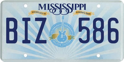 MS license plate BIZ586