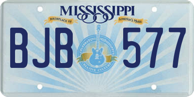 MS license plate BJB577