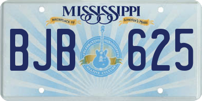 MS license plate BJB625