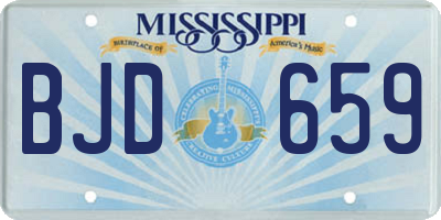 MS license plate BJD659