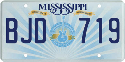 MS license plate BJD719