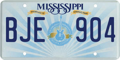 MS license plate BJE904