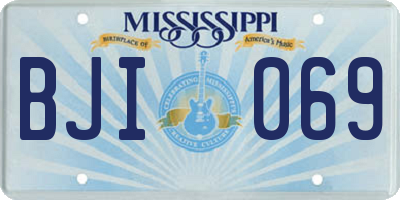 MS license plate BJI069