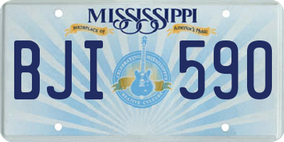 MS license plate BJI590