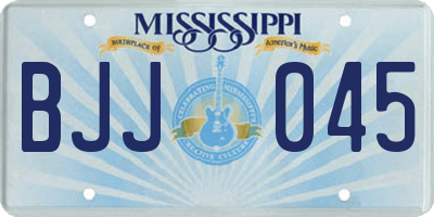 MS license plate BJJ045