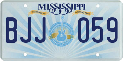 MS license plate BJJ059