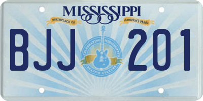 MS license plate BJJ201