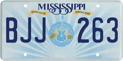 MS license plate BJJ263
