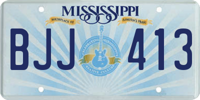 MS license plate BJJ413