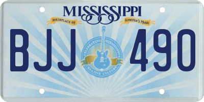MS license plate BJJ490