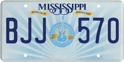 MS license plate BJJ570