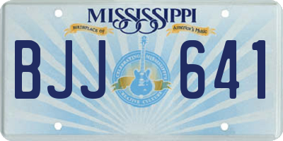 MS license plate BJJ641