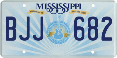 MS license plate BJJ682