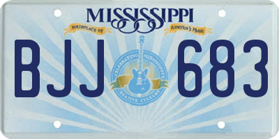 MS license plate BJJ683