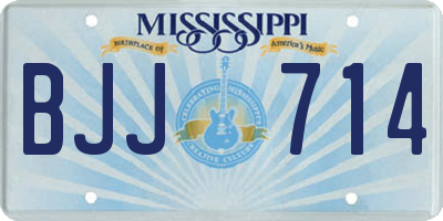 MS license plate BJJ714