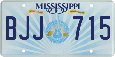 MS license plate BJJ715