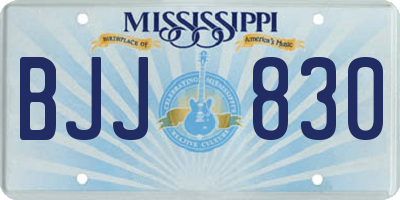 MS license plate BJJ830