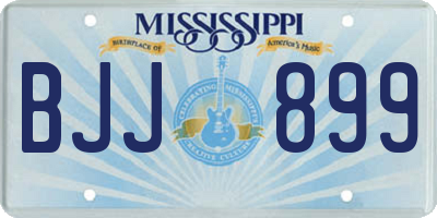 MS license plate BJJ899