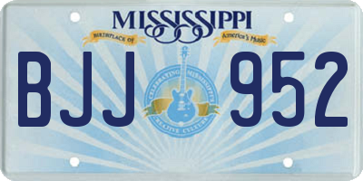 MS license plate BJJ952