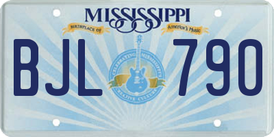 MS license plate BJL790