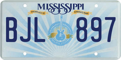 MS license plate BJL897