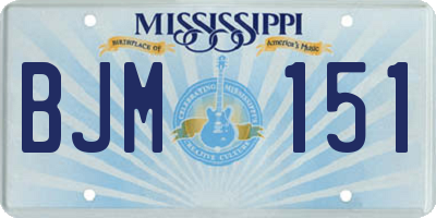 MS license plate BJM151