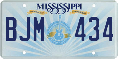MS license plate BJM434