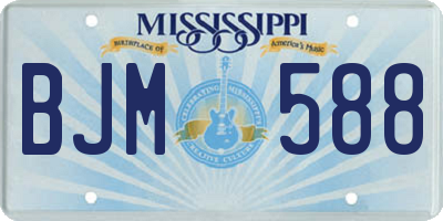 MS license plate BJM588