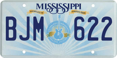 MS license plate BJM622