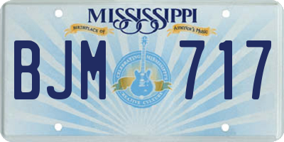 MS license plate BJM717