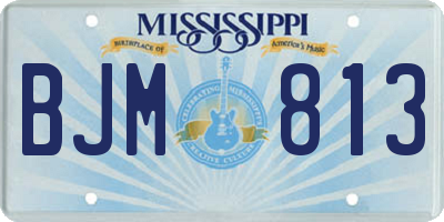 MS license plate BJM813