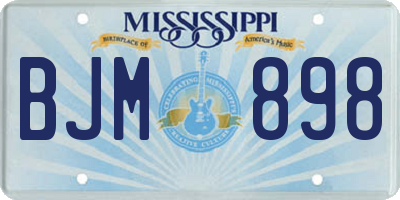 MS license plate BJM898