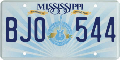 MS license plate BJO544