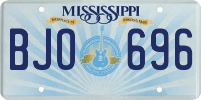 MS license plate BJO696
